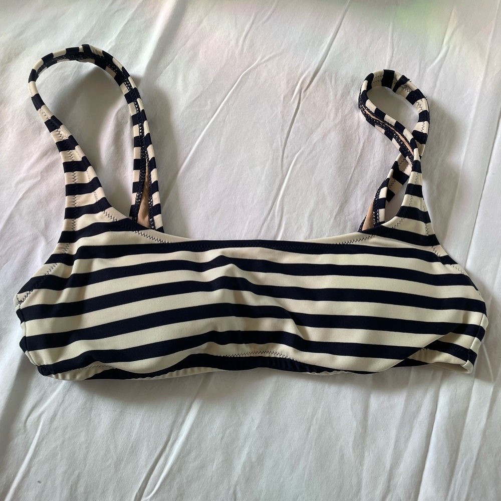 J. Crew stripe bikini top size small